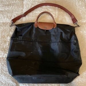 Longchamp Le Pliage Expandable Duffle Black